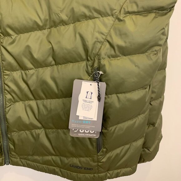 NWT Lands' End Men's 800 Down Packable Jacket Size 2X (50-52) Olive Green - Picture 10 of 12